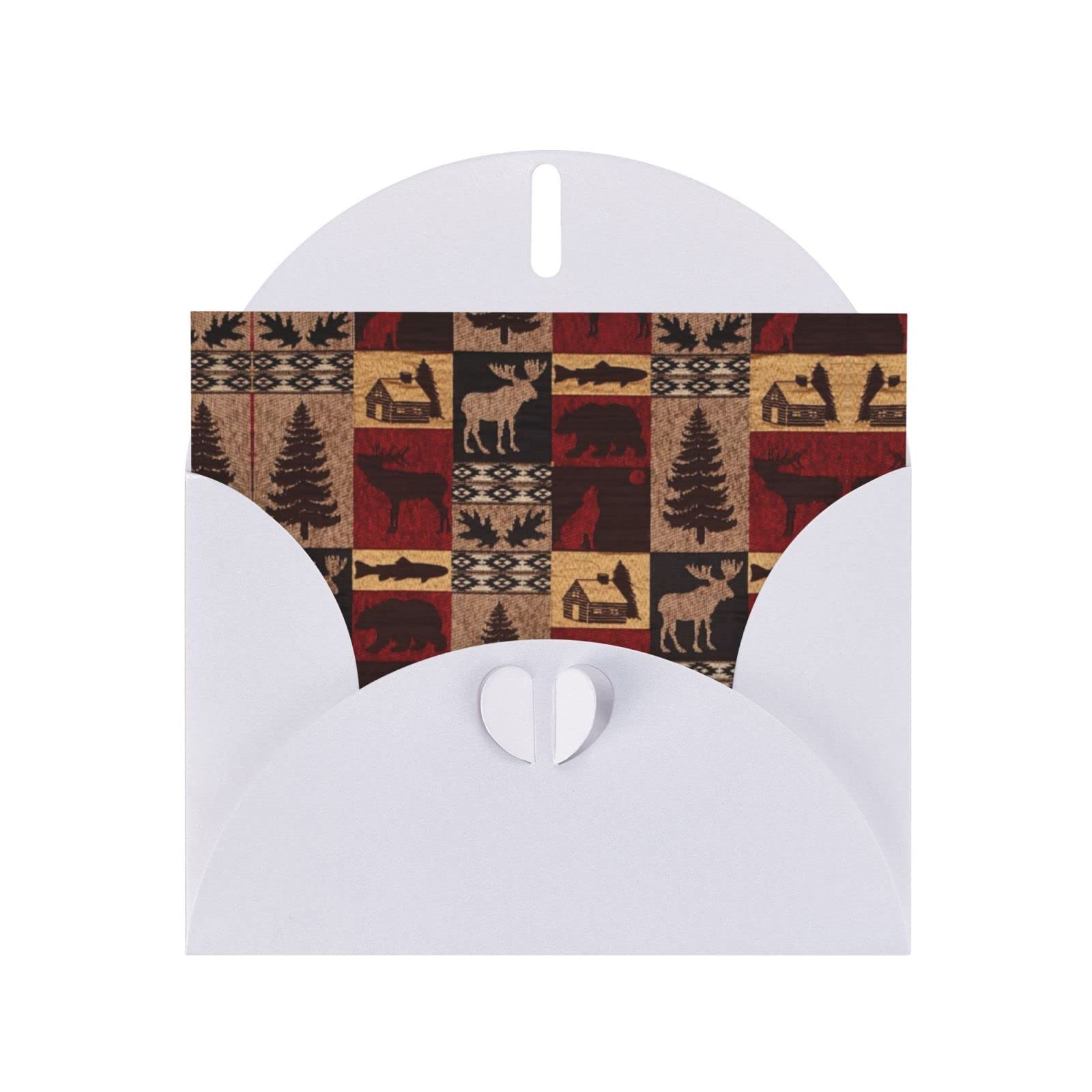 Lodge Bear Deer Fish Greeting Cards - Blank Inside Cards for Christmas, Kids Birthday, Valentine's Day, Anniversaries & Parties - Thank You Cards with Envelopes - Perfect for Holiday Greetings, Special Occasions & Handwritten Notes