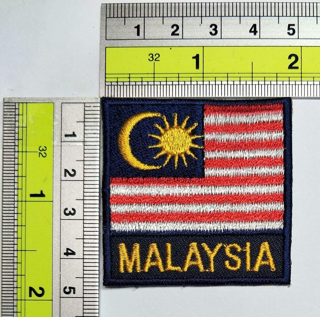 Malaysia Flag Embroidered Patch - Military Tactical National Country Flag Emblem for Backpack, Hats, Jackets & Jeans - Perfect for Travel, Cosplay & DIY Sewing Crafts (06)