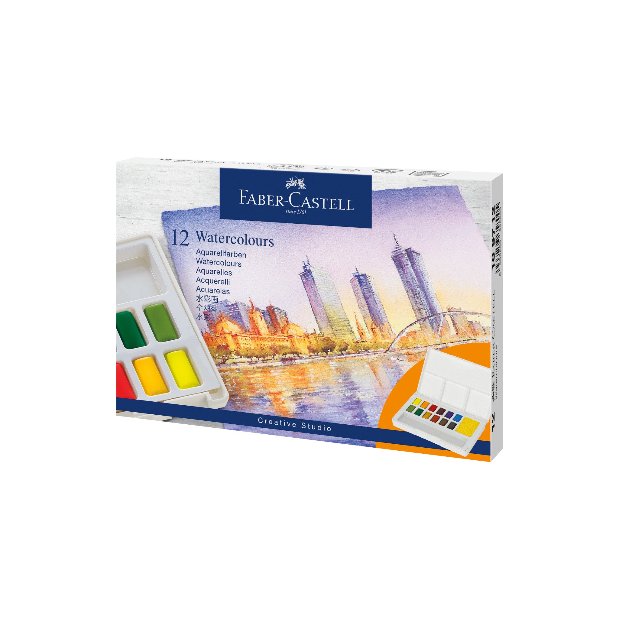 12ct Watercolor Paint Pans Set - Non-Toxic, Vibrant Colors for Artists & Students - Perfect for Sketching, Painting & DIY Art Projects