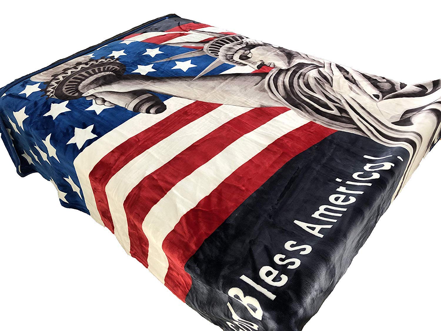 Solaron American Flag Korean Mink Throw Blankets - Soft Luxury Blanket for Bed, Couch & Outdoor Use - Patriotic Decor for Home, Camping & Gifts