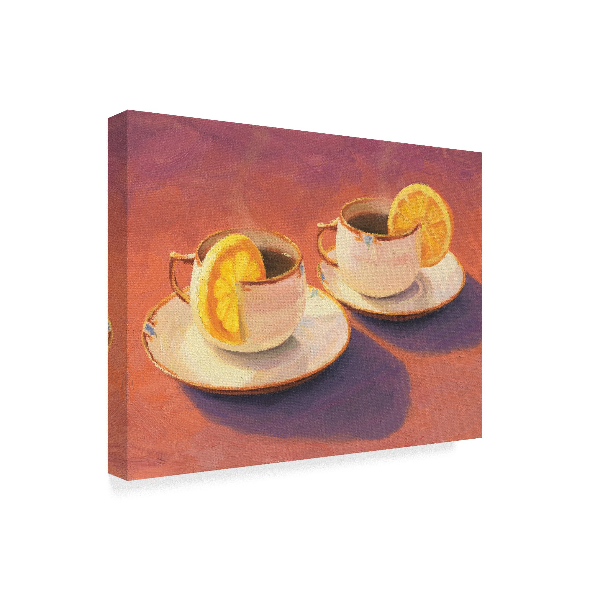 William Breedon Tea Cups Set - 14x19-Inch Porcelain Tea Cups with Saucers - Elegant Tea Party, Afternoon Tea, and Home Decor Accessories