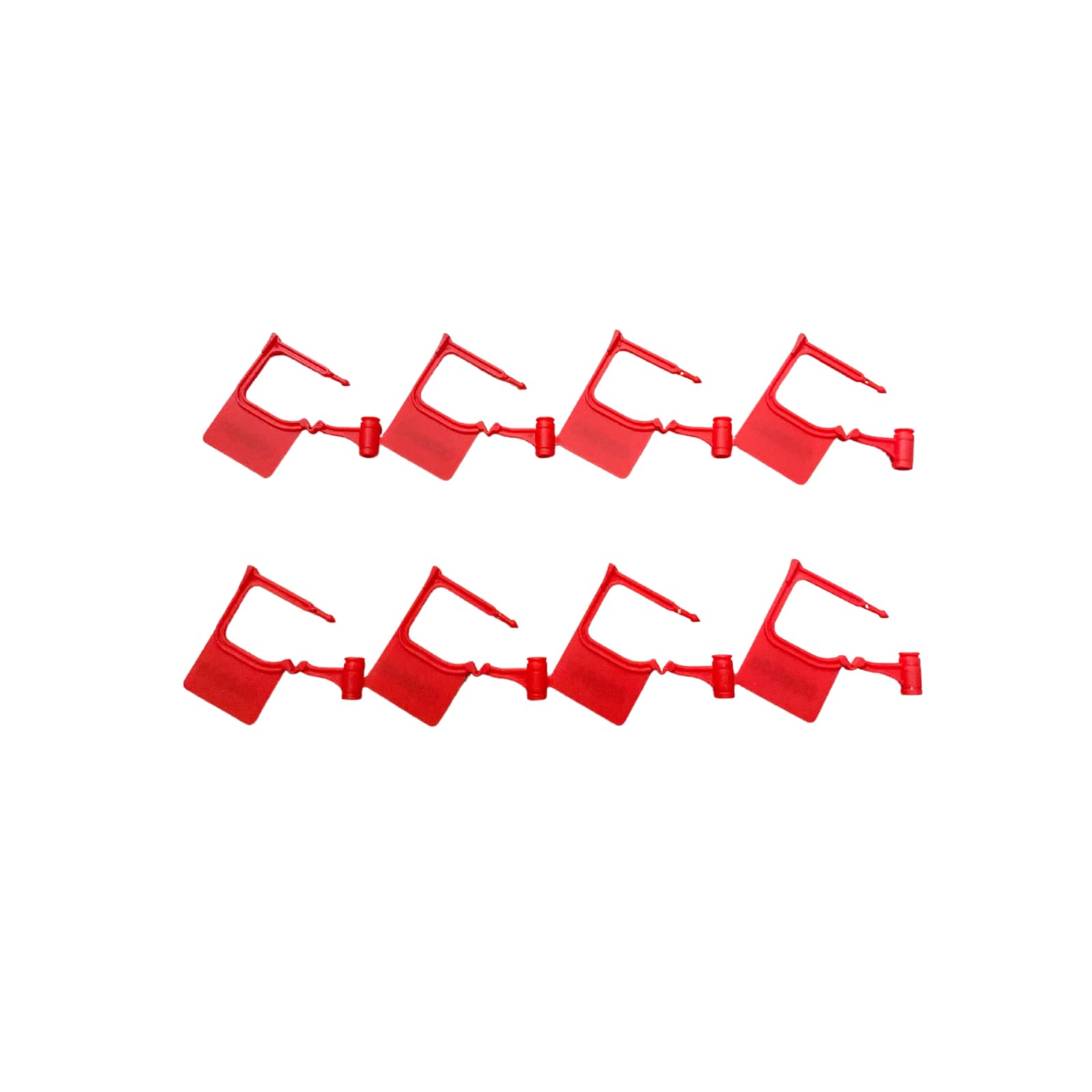 1000 Pcs Red Numbered Security Plastic Padlock Seals - Tamper Proof Disposable Safety Locks for Luggage, Medical Supplies & Clothing - Ideal for Travel, Hospital & Warehouse Security