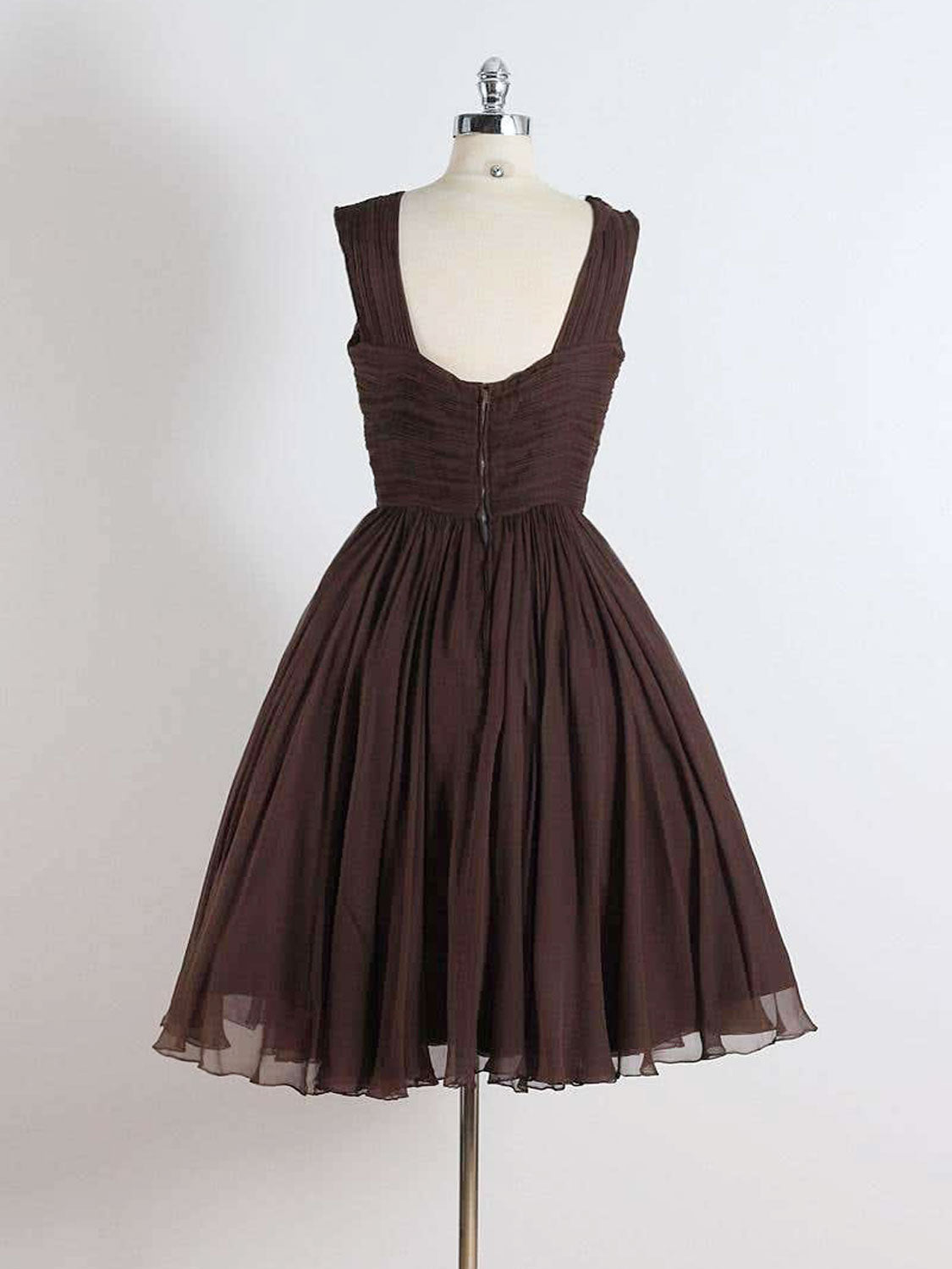 Elegant Brown A-Line Short Prom Dresses for Women - Chic Short Formal Cocktail Party Dress for Homecoming, Dance, and Special Occasions