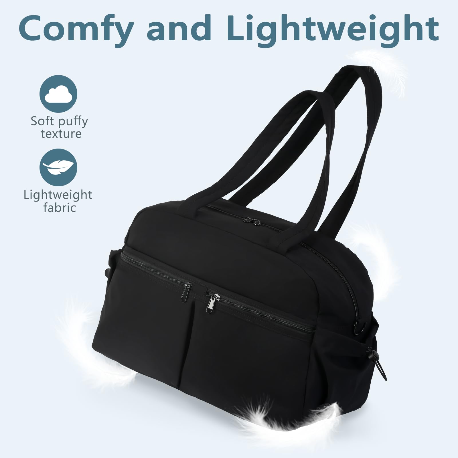 Stylish Weekender Bag for Women - Lightweight Carry On Tote & Small Travel Duffle Bag - Perfect as Overnight Bag, Yoga Bag or Gym Bag - Ideal for Weekend Getaways, Workouts & Travel