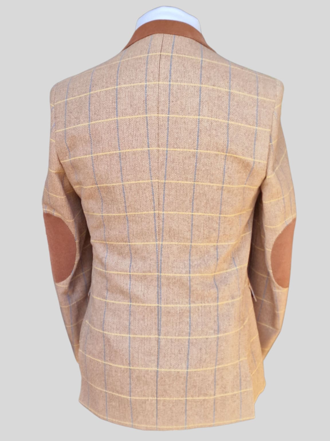 Marc Darcy Dx7 Oak Tweed Herringbone Check Blazer - Men's Slim Fit Wool Blend Sport Coat for Business & Wedding - Perfect for Office, Formal Events & Special Occasions