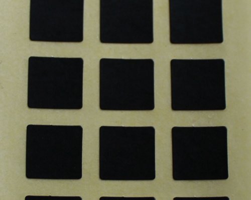 10mm Square Self-Adhesive Labels - 150 Black Stickers for Organizing & Crafting