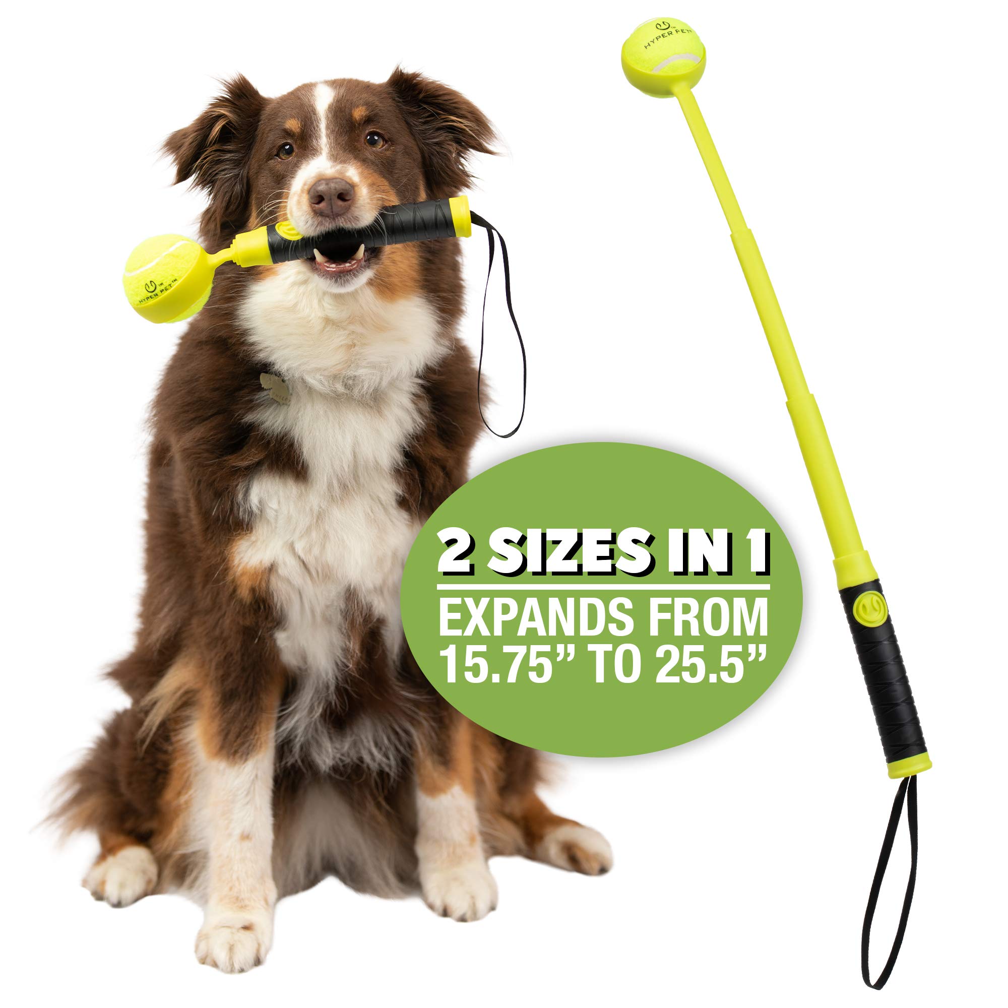 Hyper Pet Dog Ball Launcher - Interactive Fetch Toy for Small, Medium & Large Dogs | 3 Adjustable Launch Styles | Tennis Ball Thrower for Outdoor Play & Exercise | Black (Model 49237EA) | Perfect for Backyard, Park & Beach Fun