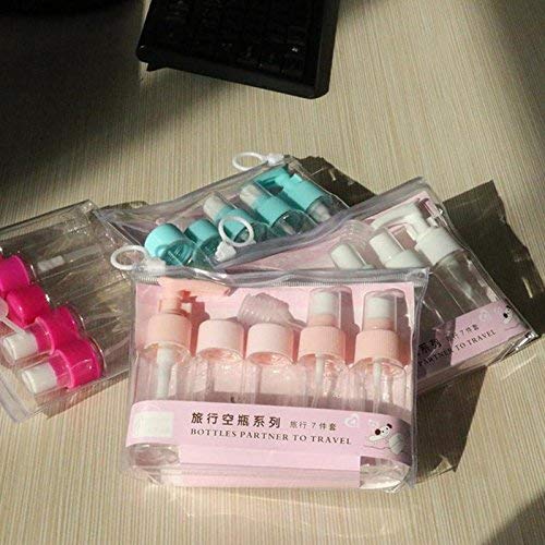 Zollyss 6-Piece Clear Plastic Refillable Travel Toiletry Spray Bottles Set with Zippered Pouch - Leakproof Cosmetic Containers for Shampoo, Lotion & Essential Oils - Perfect for Air Travel, Gym & Vacation