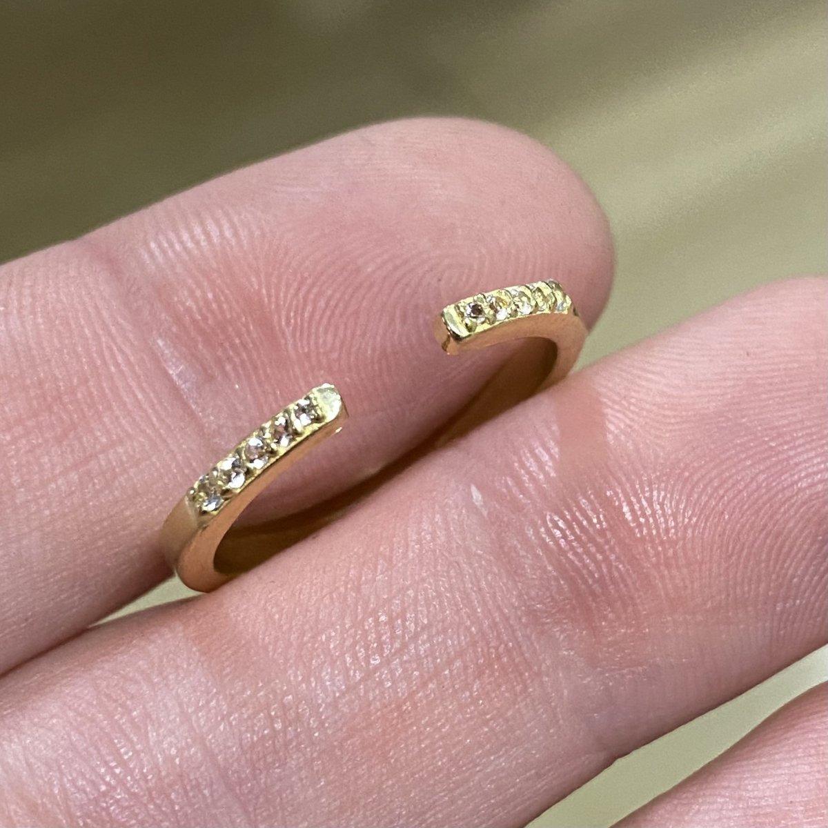 Laihas Luxury White Topaz 14K Gold Eternity Ring for Women - Perfect for Weddings, Anniversaries & Special Occasions