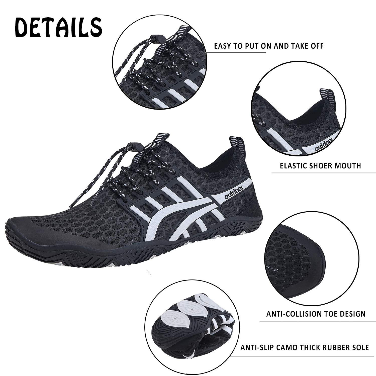 **Men's & Women's Quick-Dry Water Shoes - Barefoot Aqua Socks for Swimming, Surfing, Beach, Pool, Yoga & Outdoor Activities | Lightweight & Comfortable for Travel & Sports**