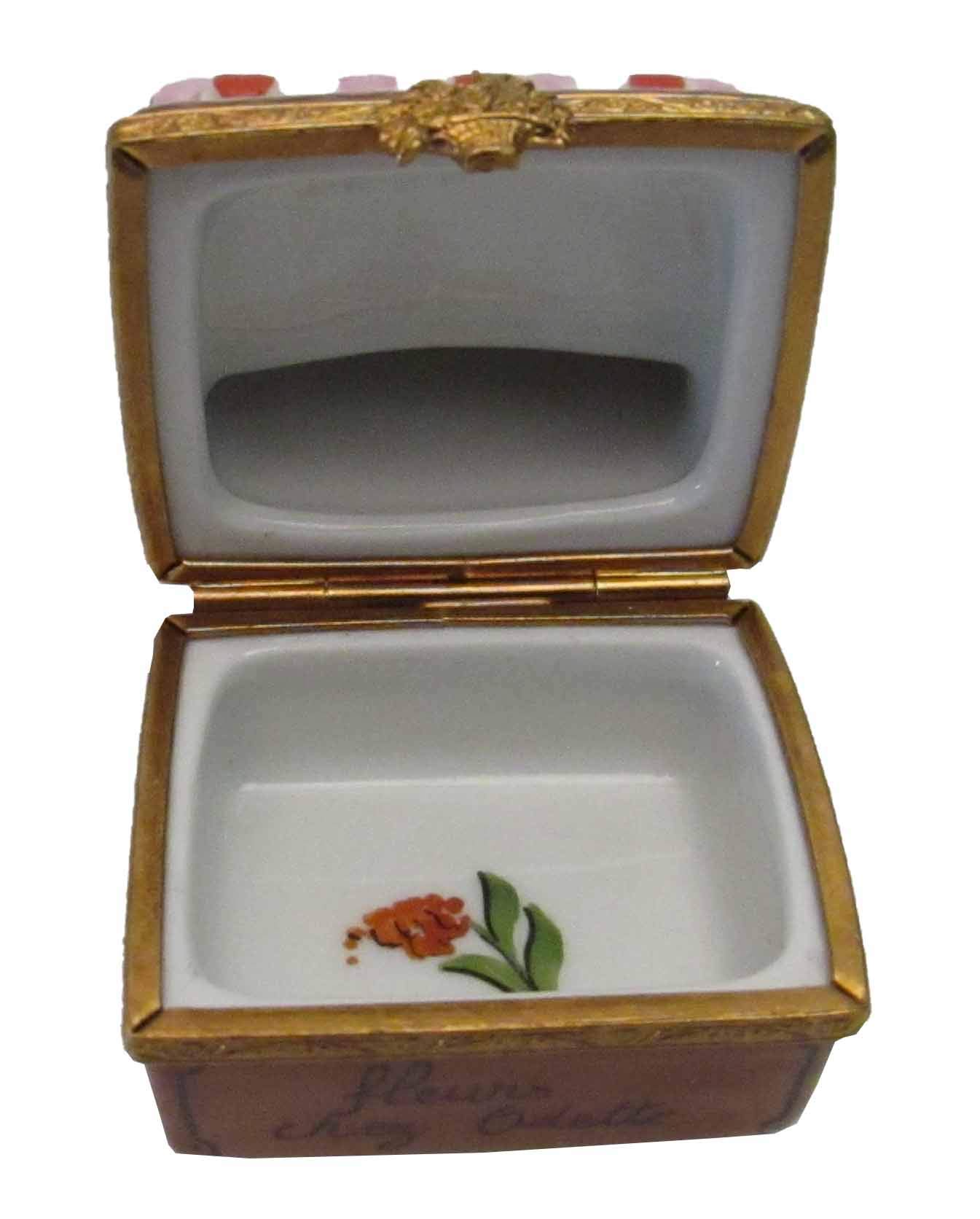 Limoges Box - Odette's Flower Shop | Hand-Painted French Porcelain Trinket Box | Perfect for Jewelry Storage, Collectibles & Gift Giving