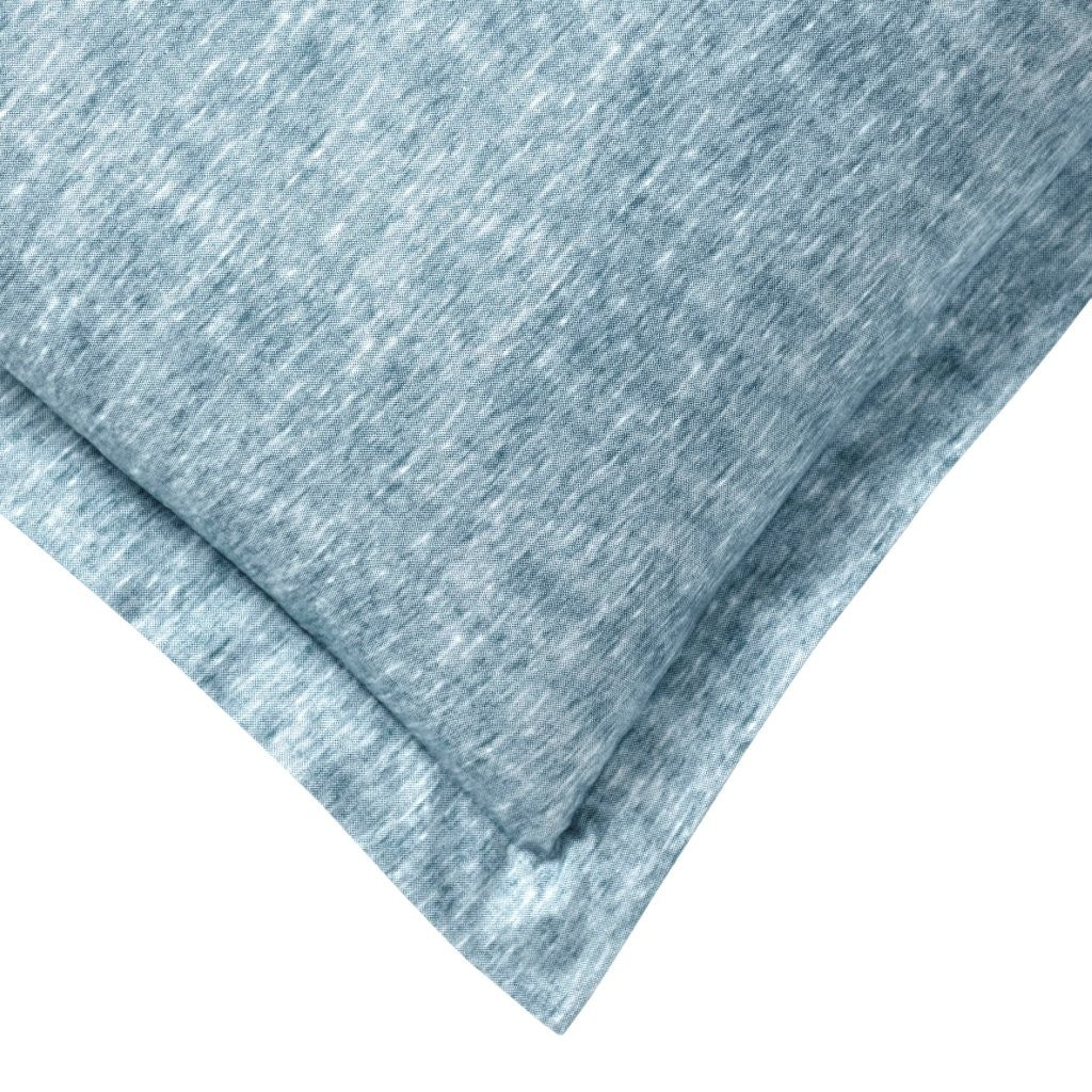 Soft & Cozy Melange Flannel Cotton Two-Tone Brushed Duvet Cover Set - King Size Bedding for Winter Warmth & Comfort