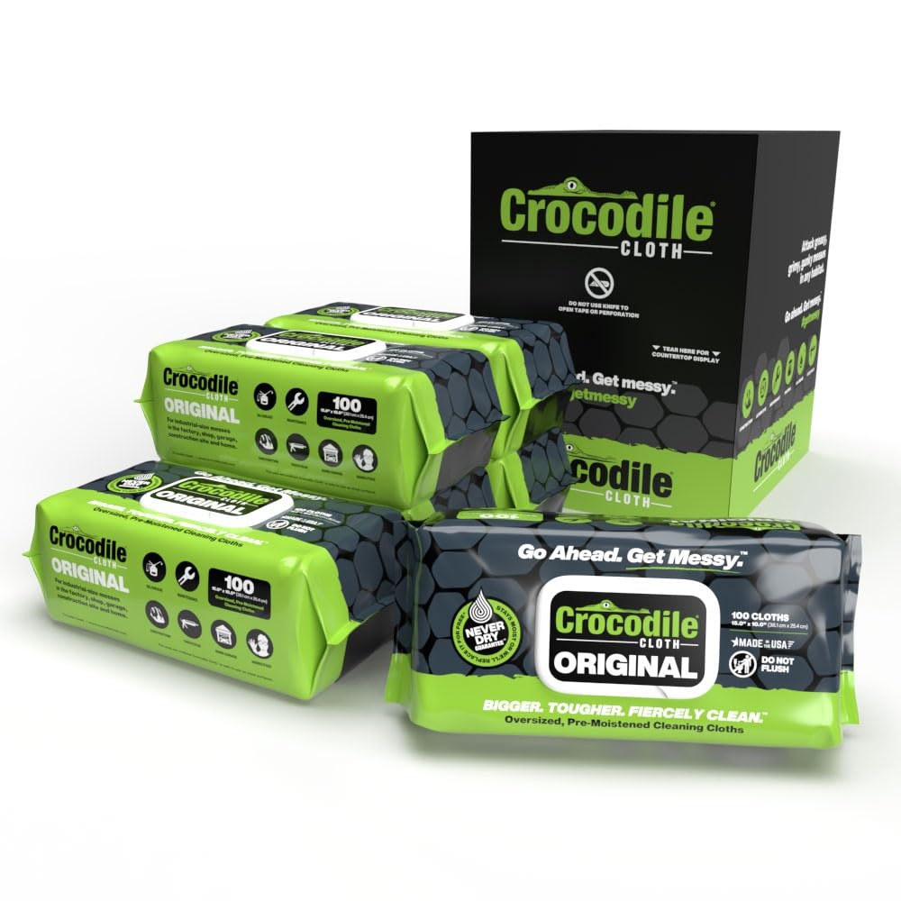 Heavy-Duty Crocodile Cloth Industrial Cleaning Wipes 10