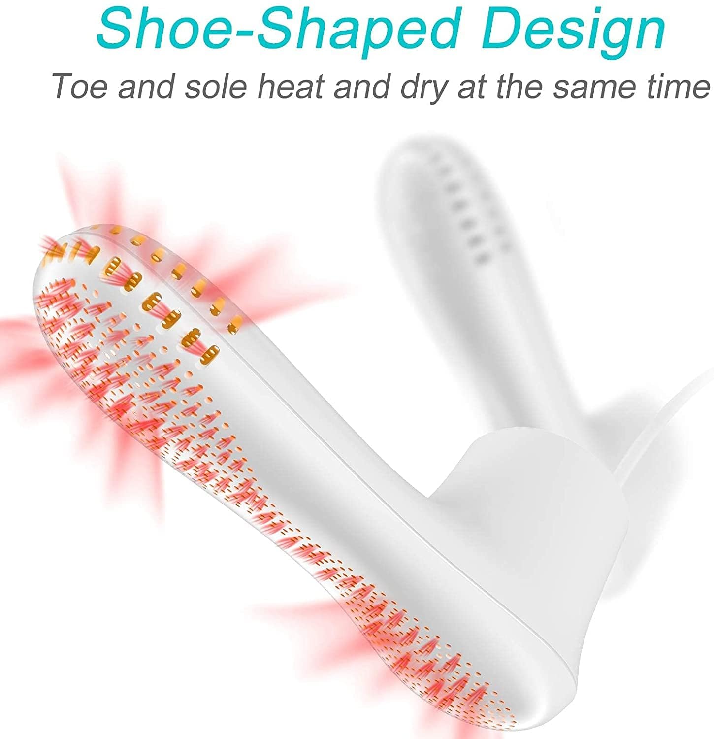 Fast Drying Shoe Dryer & Deodorizer with Timer - Portable Boot & Shoe Warmer for Men/Women - US Plug - Perfect for Hiking, Sports & Winter Footwear Care