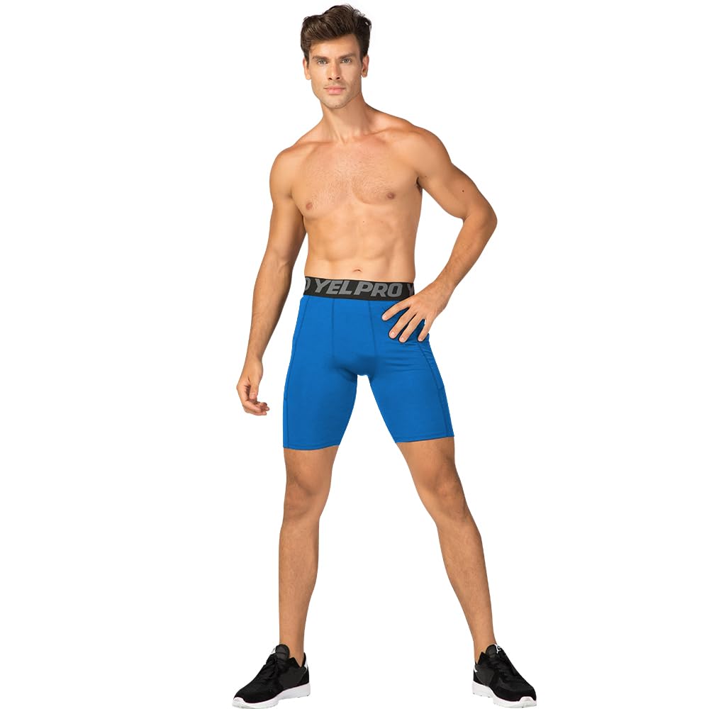 Queerier Men's Compression Shorts 1/3/4 Pack - Moisture Wicking Spandex Workout Underwear for Running, Sports & Gym Training - Ideal for Athletes & Active Lifestyles
