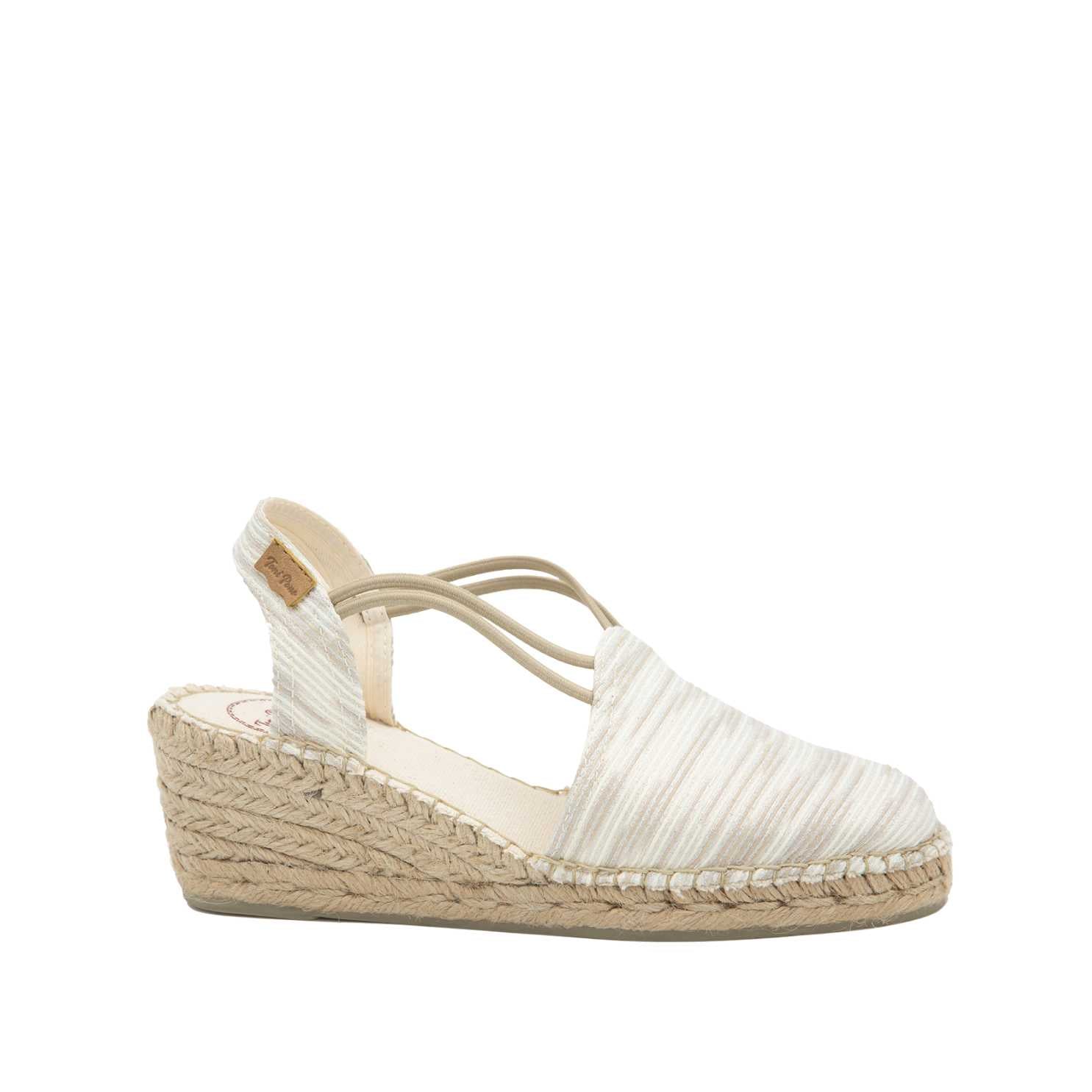 Women's Textile Wedge Espadrille Shoes - Tania ZR Comfortable Summer Sandals for Beach, Vacation & Casual Outings