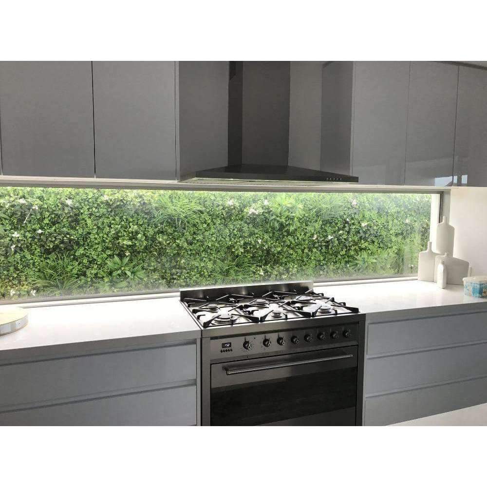 Premium White Lily Artificial Vertical Garden Panel - 1m x 1m UV Resistant Fake Green Wall for Home & Office Decor | Indoor/Outdoor Use for Balcony, Patio, Living Room, and Commercial Spaces