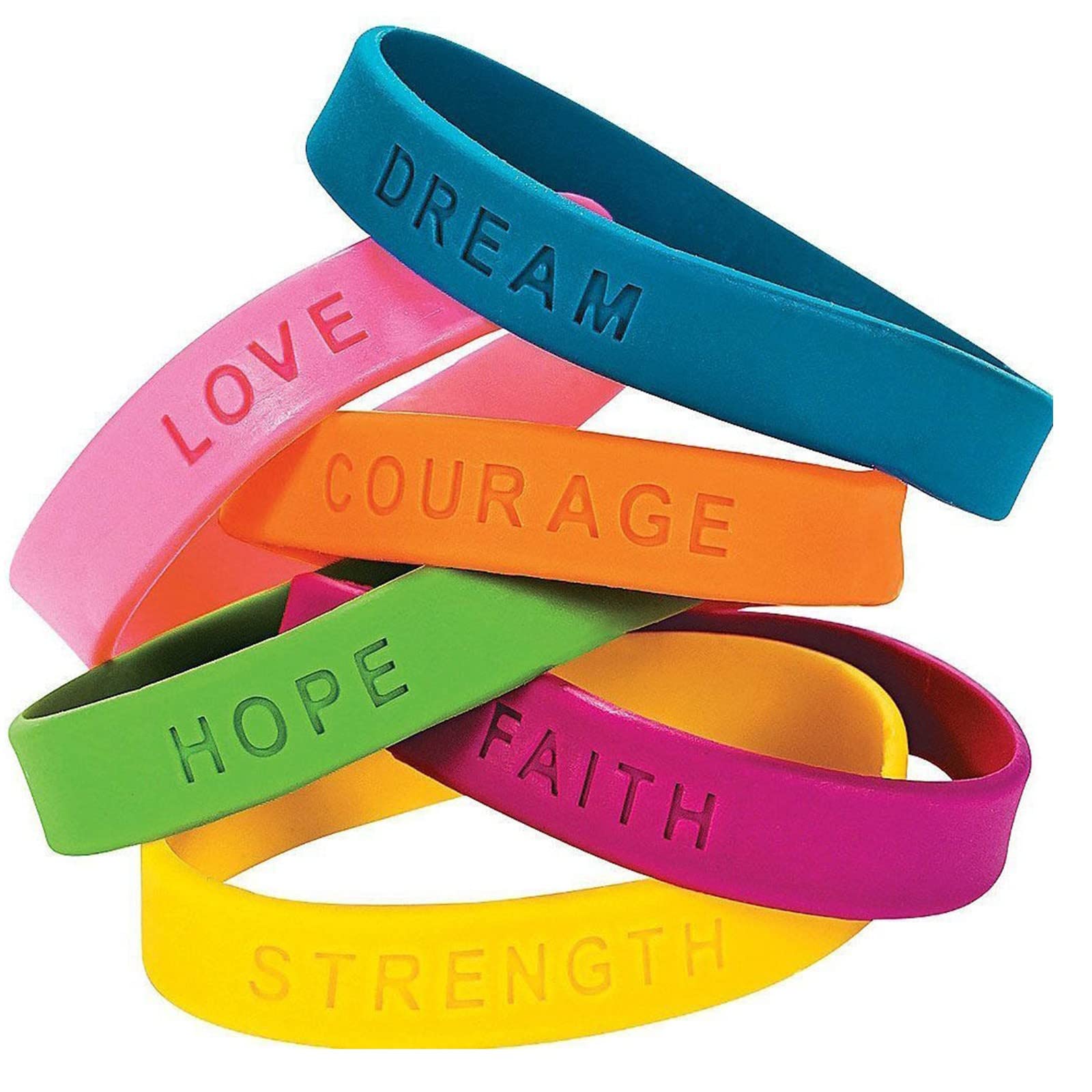 Custom Silicone Wristbands Bulk - Personalized Text Rubber Bracelets for Events, Fundraisers & Awareness Campaigns - Motivational Team Bands for Sports, Schools & Charity Promotions
