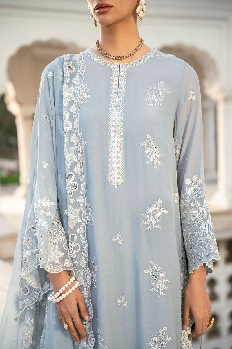 Stylish Grey Melange 3-Piece Set (Shirt, Trousers & Dupatta) for Women - Perfect for Office Wear, Casual Outings & Special Occasions
