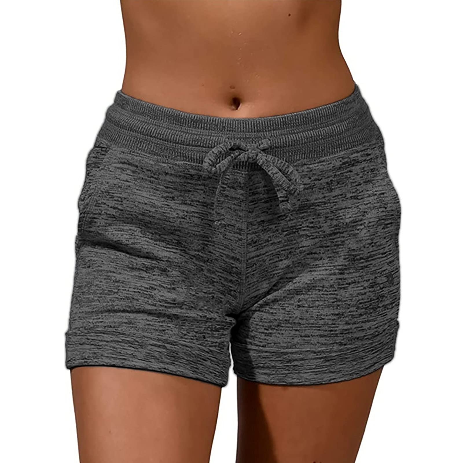 Women's Bermuda Jean Shorts - Summer Striped Cotton Linen High Rise Athletic Shorts with Pockets | Soft & Comfortable for Casual Wear, Beach, Gym & Outdoor Activities
