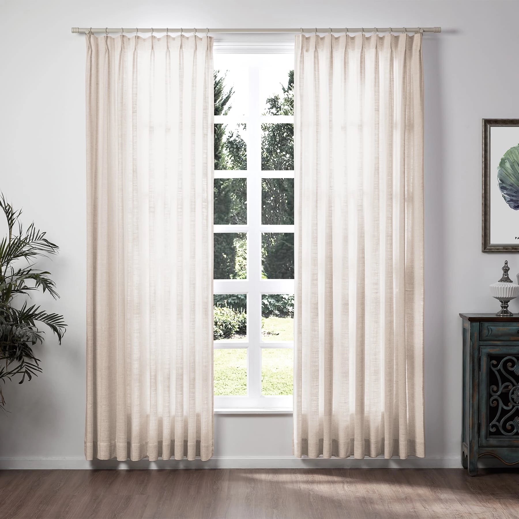 Liz Loft Extra Long Pleated Curtains - 84 Inch Length Blackout Drapes for Living Room & Bedroom | Thermal Insulated Window Treatments for Home Decor