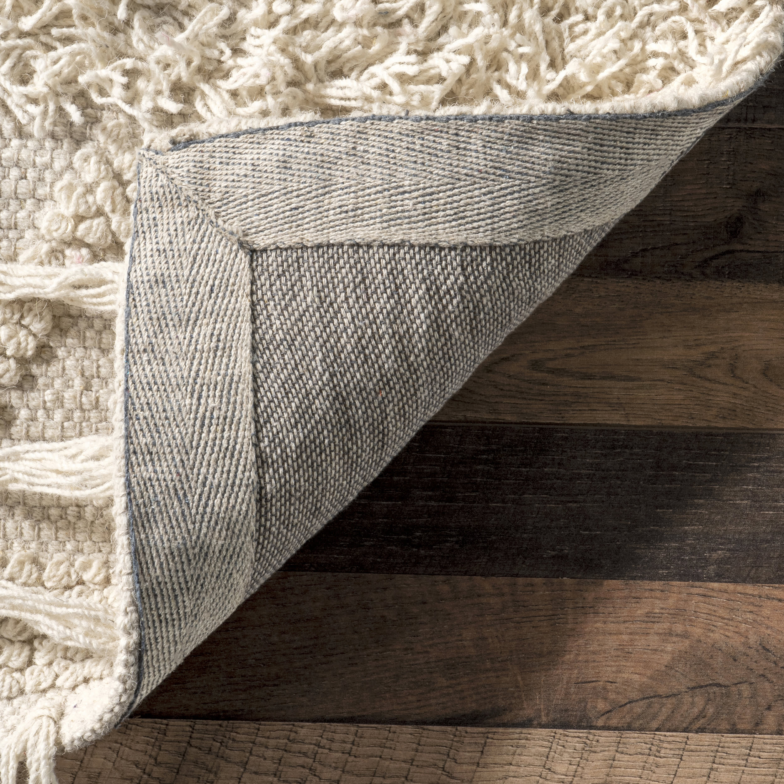 Chandy Textured Wool Rug in Cream | Soft & Durable Handmade Area Rug for Living Room, Bedroom & Home Decor