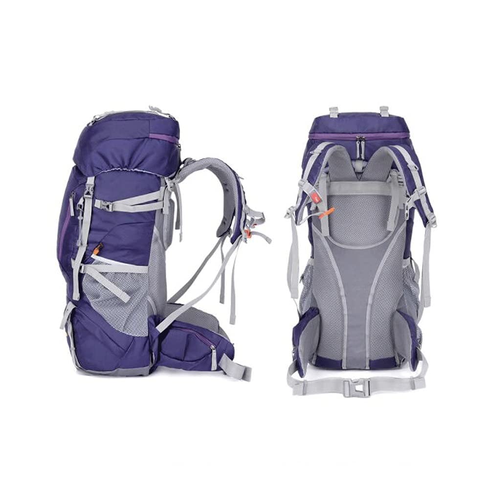 60L Lightweight Hiking Backpack - Waterproof Travel Daypack with Rain Cover for Outdoor Adventures, Camping & Trekking | Color: Blue
