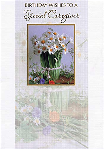 Designer Greetings Daisies Tied with White Rope Birthday Card - Thoughtful Caregiver Appreciation Gift for Nurses, Doctors & Home Caregivers - Perfect for Thank You Notes & Special Occasions