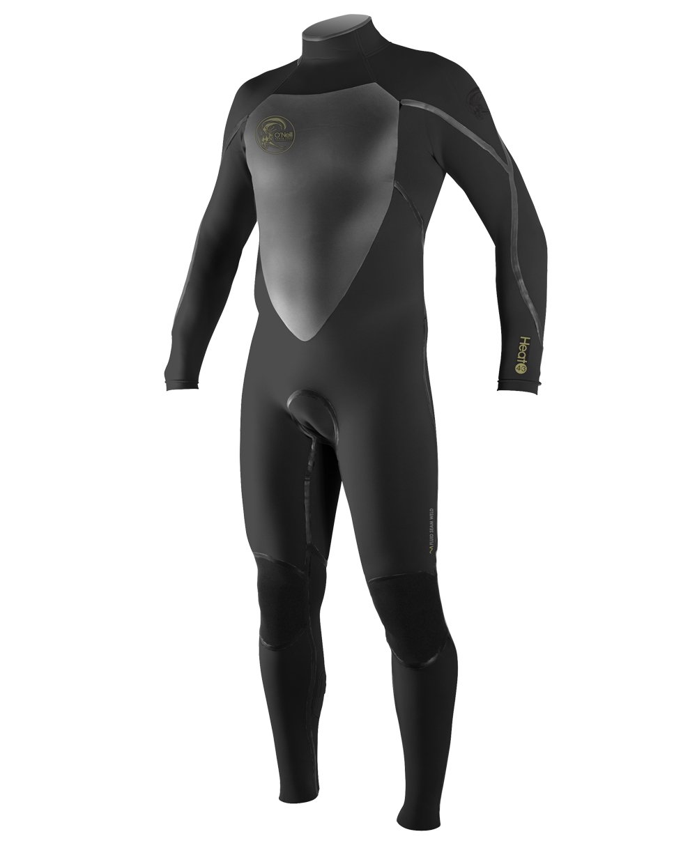 O'Neill Men's Heat 3/2mm Back Zip Full Wetsuit for Surfing, Diving & Water Sports - Thermal Neoprene Suit with Comfort Fit