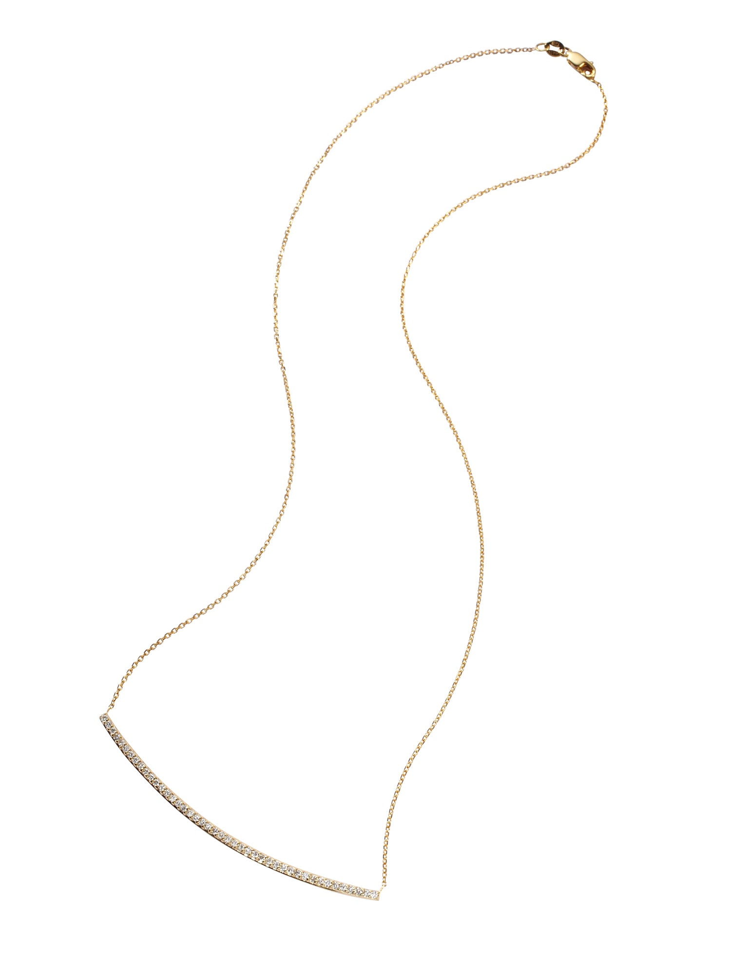 14K Gold Pave Diamond Bar Necklace for Women - Elegant Layering Necklace for Everyday Wear & Special Occasions