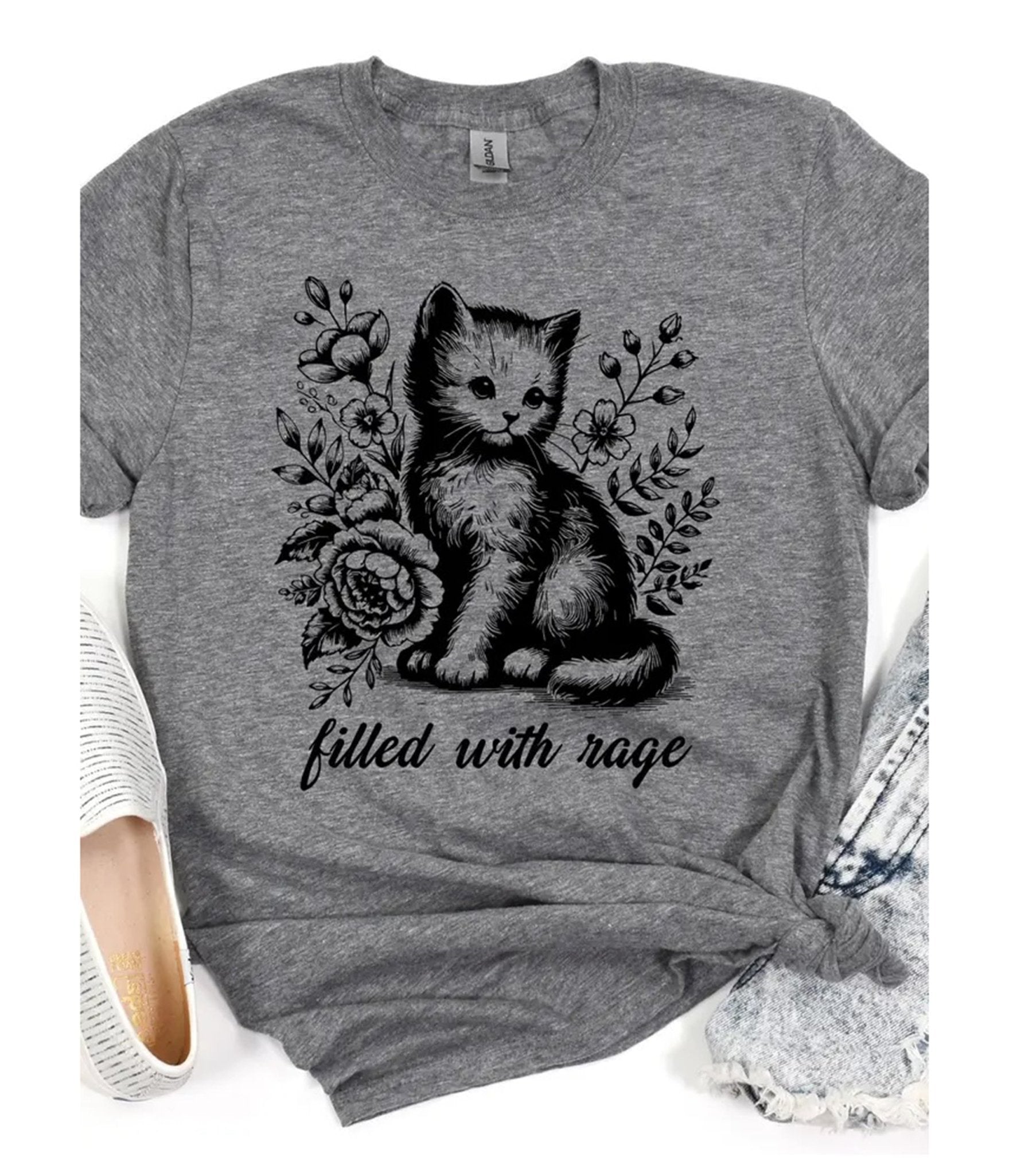 Filled With Rage Unisex Graphic T-Shirt - Trendy Streetwear for Men & Women - Perfect for Casual Outfits, Concerts, and Everyday Wear