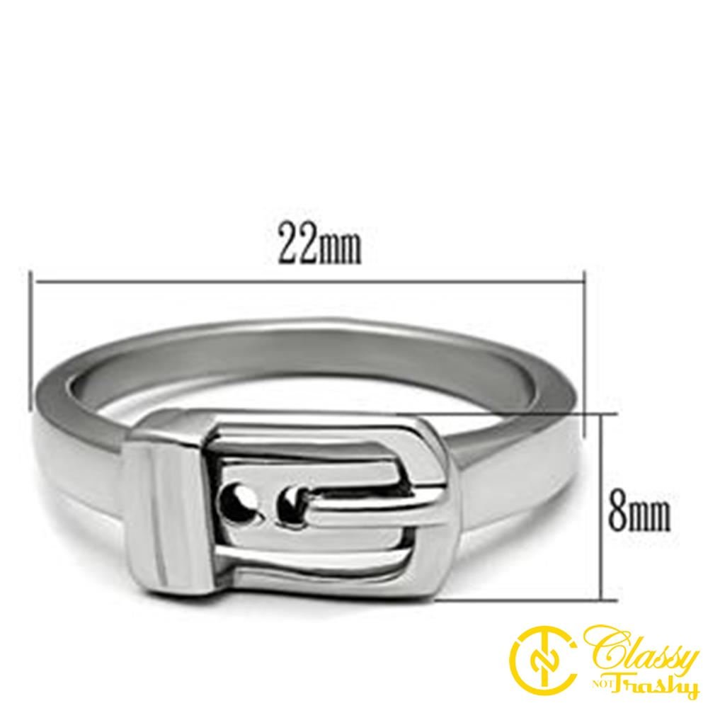 Women's Fashion Jewelry Ring - Premium Stainless Steel Belt Style Ring Size 8 for Women | Elegant Gift for Birthday, Anniversary & Everyday Wear