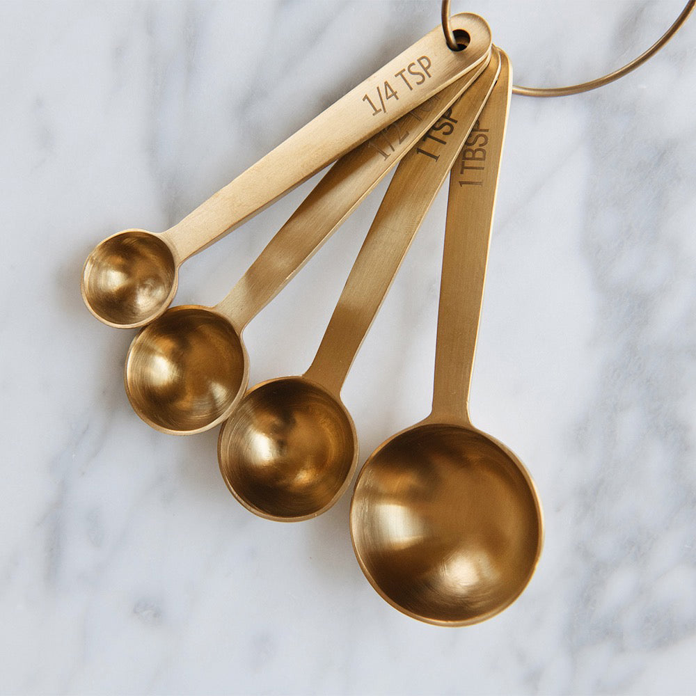 Premium Stainless Steel Measuring Spoons Set - 6-Piece for Baking & Cooking - Perfect for Measuring Dry & Liquid Ingredients - Ideal for Home Chefs & Bakers