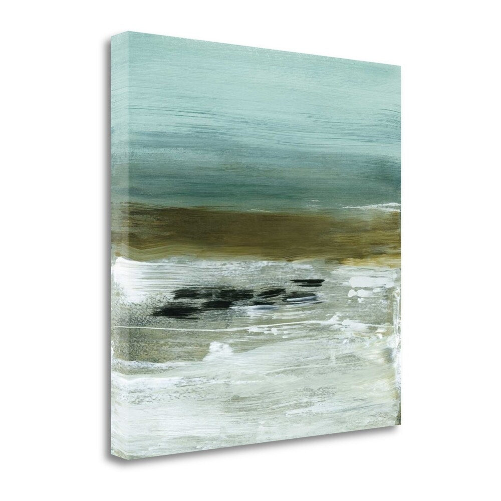 Beach Horizon By Heather Mcalpine - Premium Giclee Art Print on Gallery Wrapped Canvas - Ocean Landscape Wall Decor - Ready to Hang for Living Room, Bedroom & Office Decor