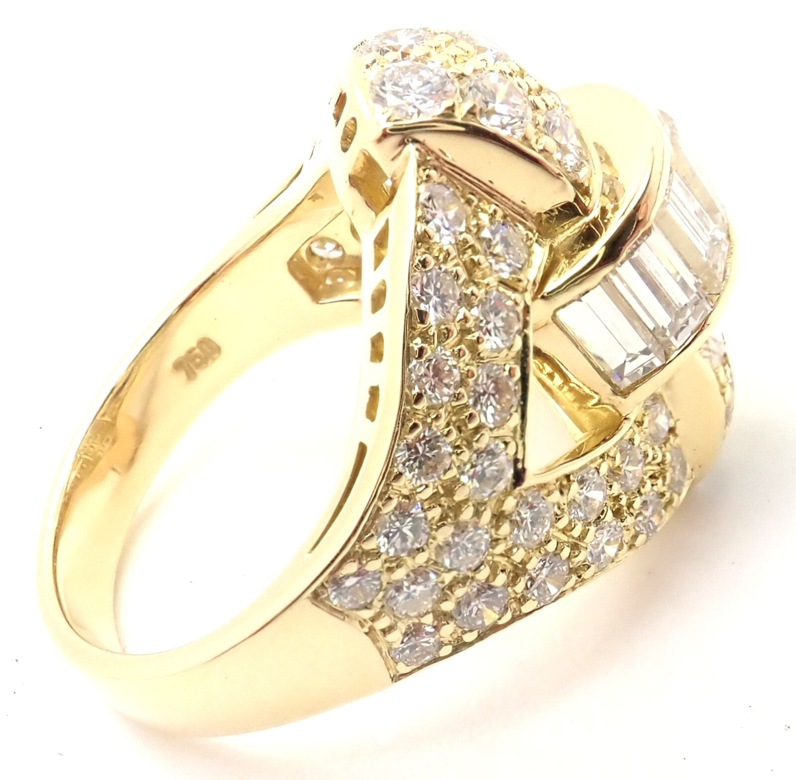 Authentic Piaget 18K Yellow Gold 3 Carat Diamond Cocktail Ring for Women | Luxury Vintage Jewelry | Perfect for Parties, Weddings & Special Occasions