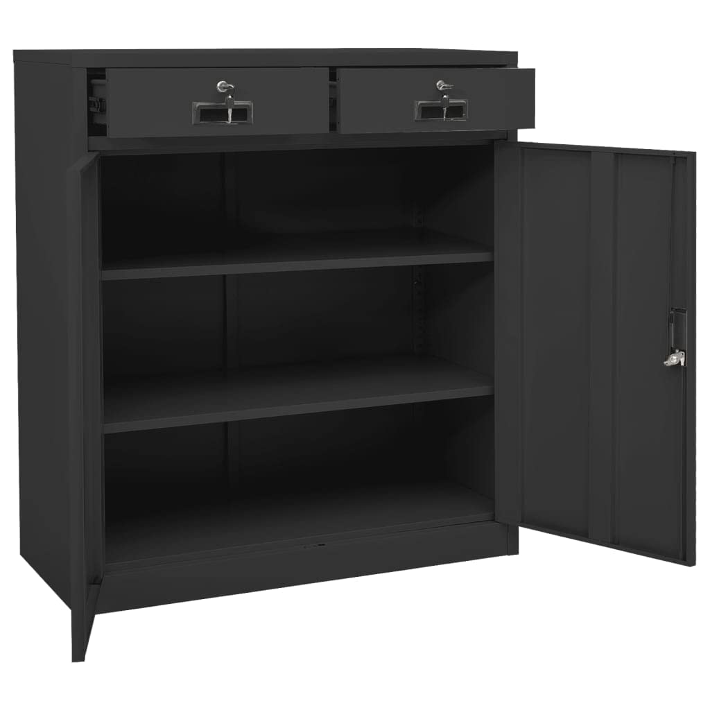 Space Saving Steel Storage Cabinet with Lock - 35.4