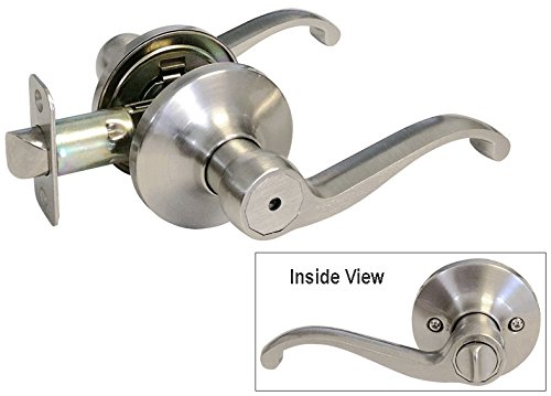 Satin Nickel Door Lever Handle - Privacy, Entry, Passage, Dummy & Deadbolt Lock 835DC - Perfect for Bedroom, Bathroom & Interior Doors