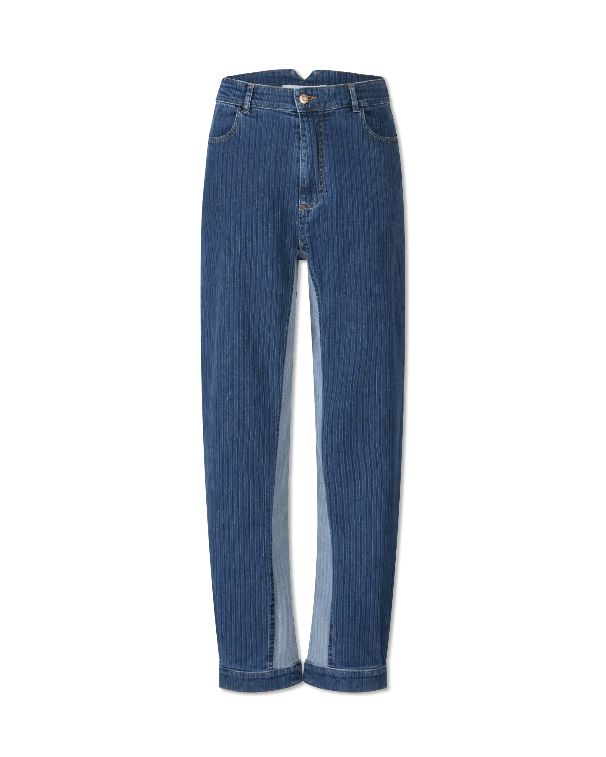 High Waisted Striped Straight Leg Jeans for Women - Stretchy Comfort Denim Pants - Casual & Office Wear - Trendy Fashion Jeans for Everyday Outfits