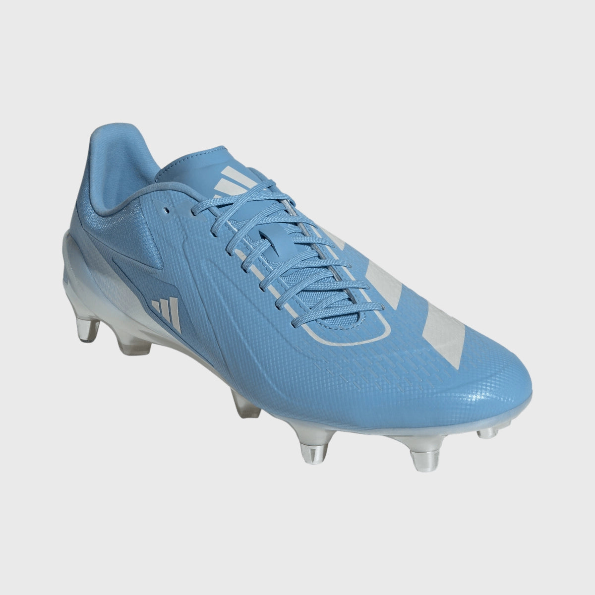 Adidas Adizero RS15 Ultimate SG Rugby Cleats - Light Blue | Lightweight Football Shoes for Rugby & Soccer | Perfect for Wet & Soft Ground Play