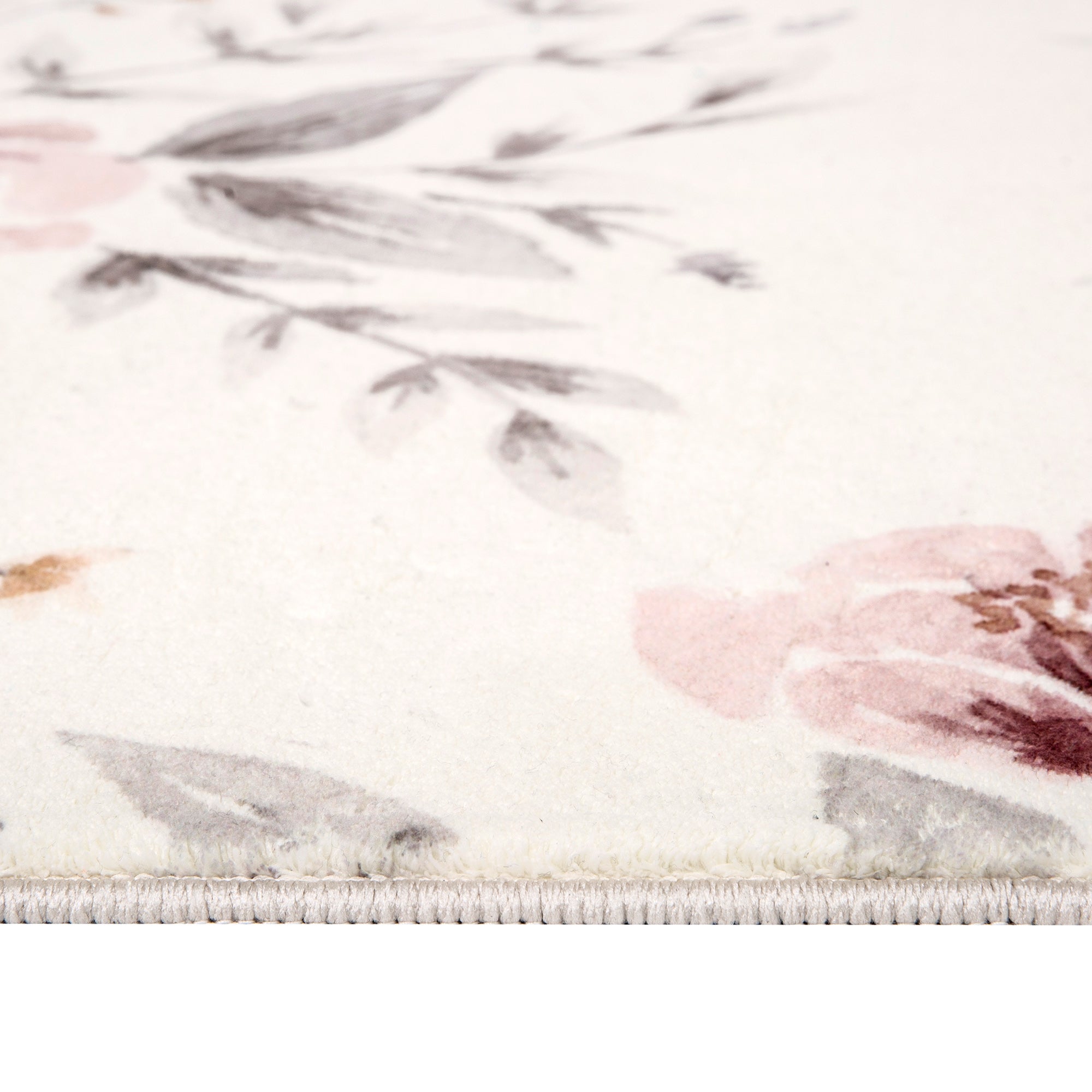 Adeline Floral Rug - Soft Non-Slip Area Rug for Living Room, Bedroom, Nursery - Boho Chic Home Decor for Cozy Spaces