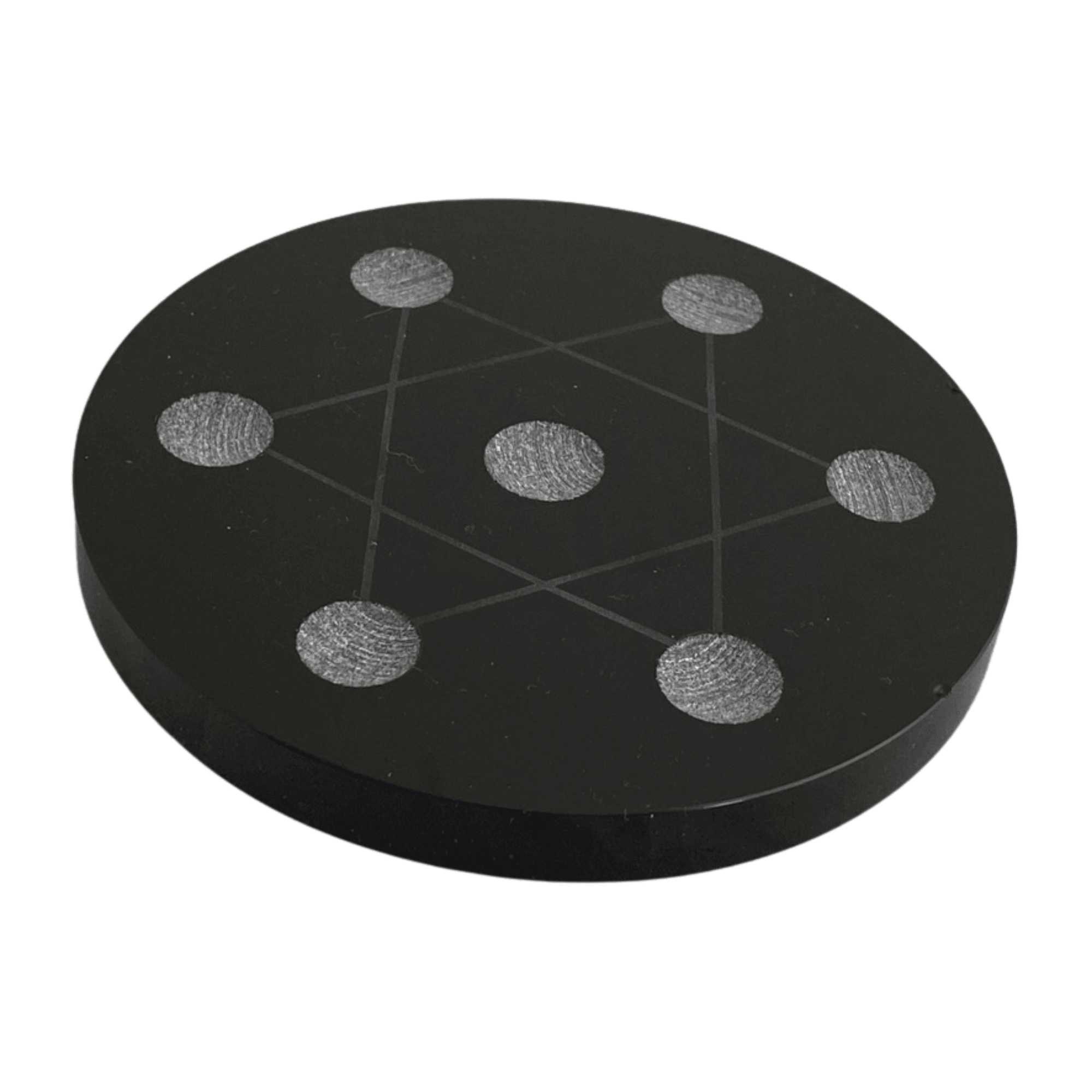 Black Obsidian Grid Plate - Small Size BOGP03 for Crystal Healing, Meditation & Energy Work - Perfect for Reiki, Chakra Balancing & Spiritual Practices