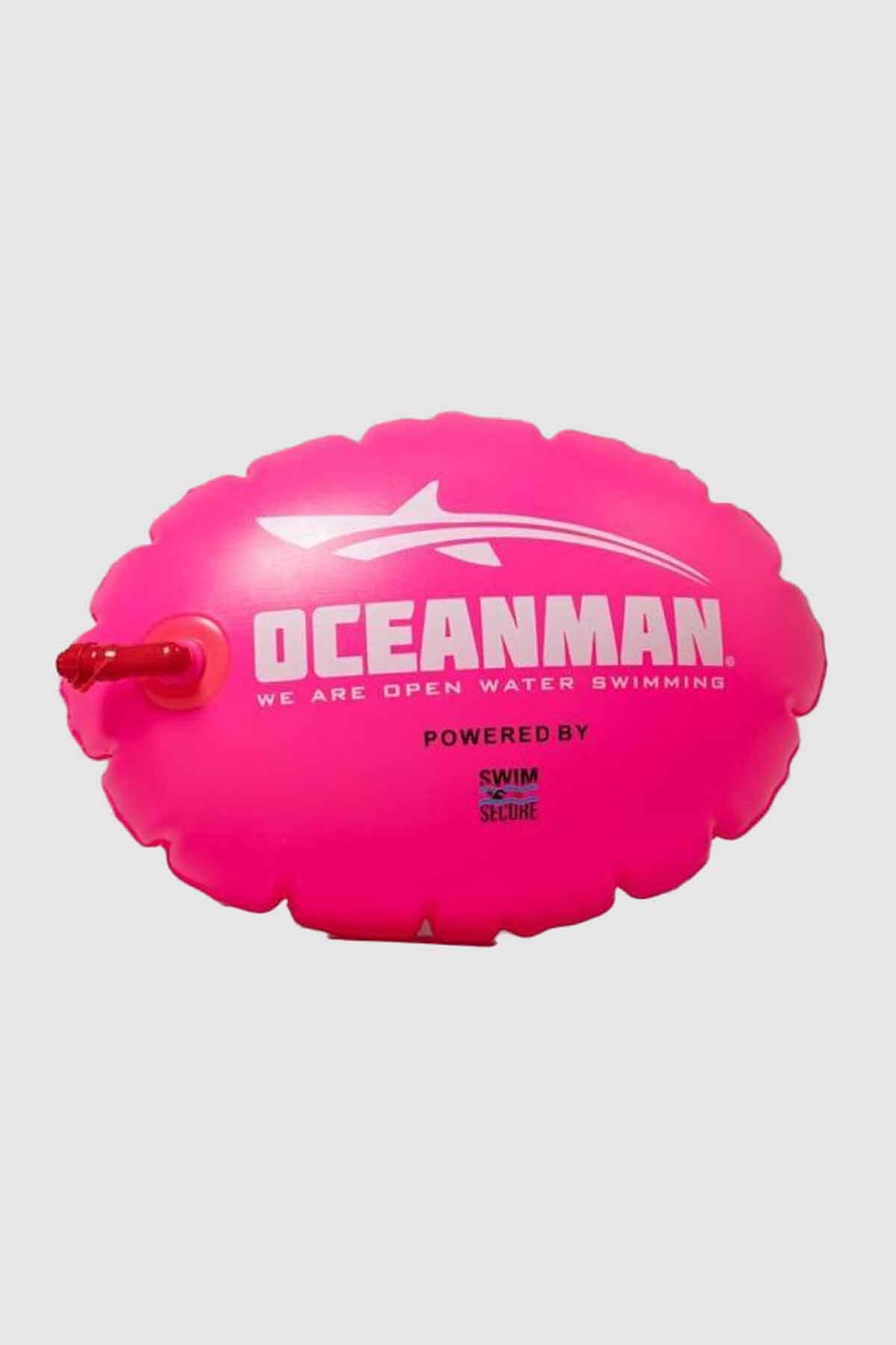 High Visibility Pink Swimming Buoy Tow Float - Safety Floatation Device for Open Water Swimming, Triathlon Training & Beach Activities