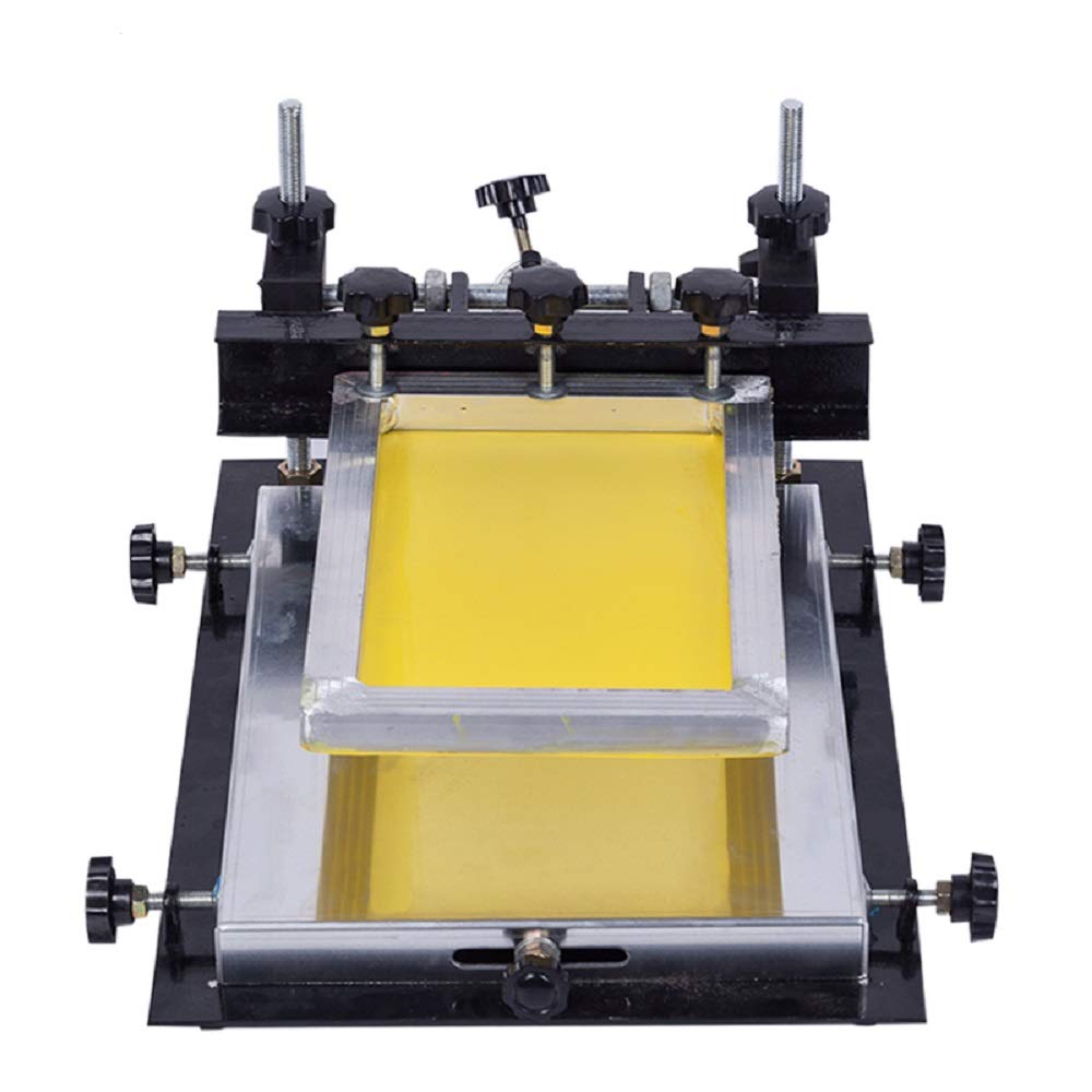 YUEWO Silk Screen Printing Machine 32x22cm - Stencil Printer for Clothes, Bags, Cardboard, Paper, Plastics & Stainless Steel - CE Certified Welding Paste & Glass Printing Tool - Perfect for DIY Crafts, T-Shirt Printing & Industrial Applications