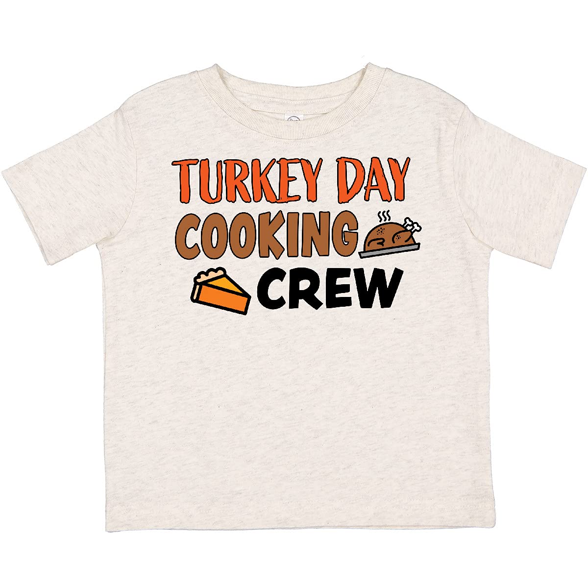 Inktastic Thanksgiving Turkey Day Cooking Crew T-Shirt - Fun Turkey & Toddler Design for Family Cooking & Holiday Celebrations
