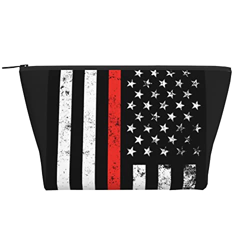 American Red Thin Flag Firefighter Black