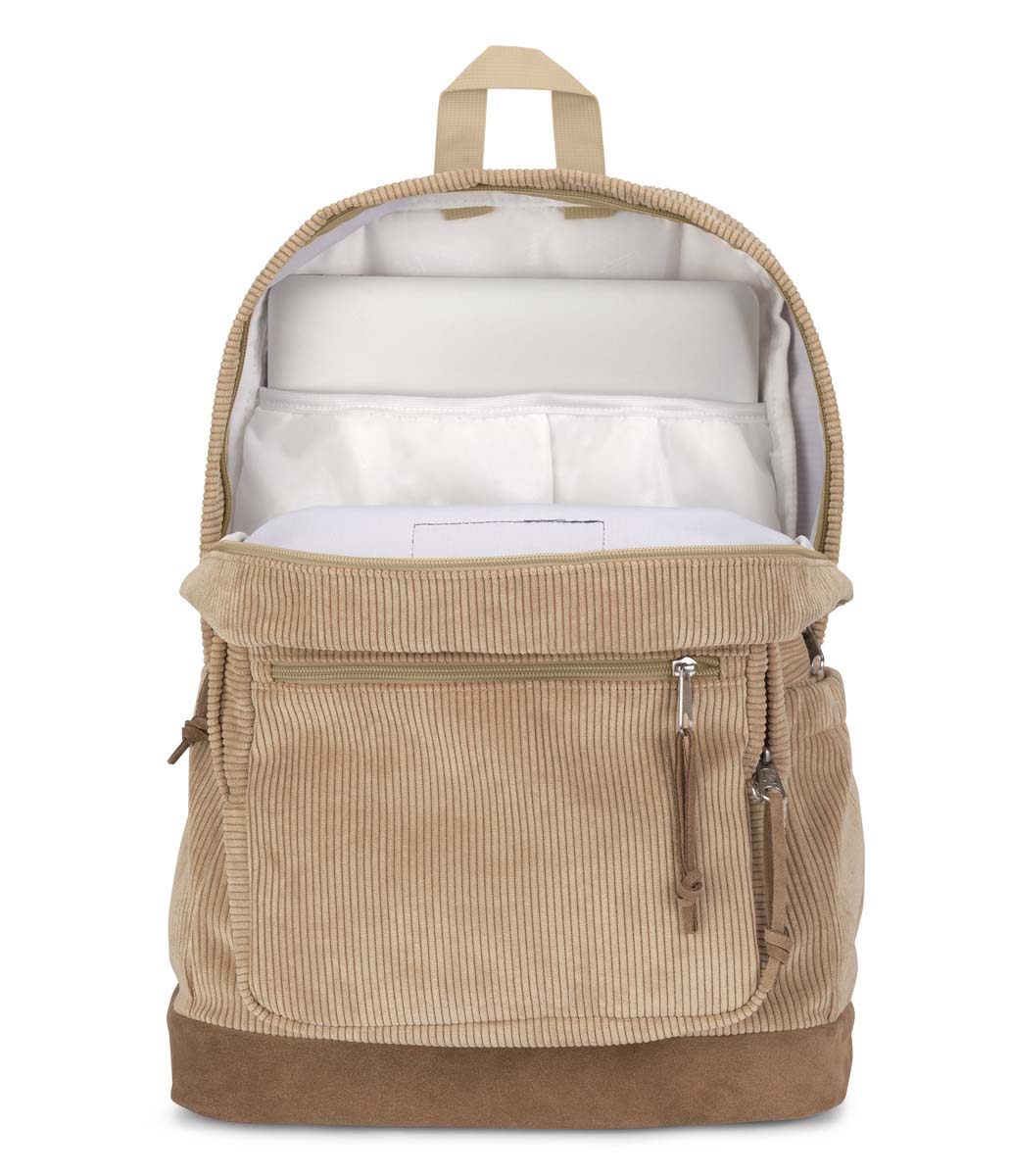 JanSport Right Pack Expressions Backpack - Stylish Curry Corduroy Design for School, College & Travel | Durable Laptop Bag for Students & Professionals