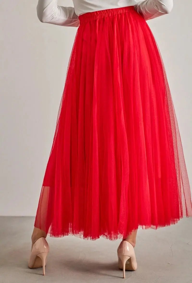 Aria Long Tulle Skirt - Elegant Flowy Maxi Skirt for Women | Perfect for Weddings, Parties & Special Occasions