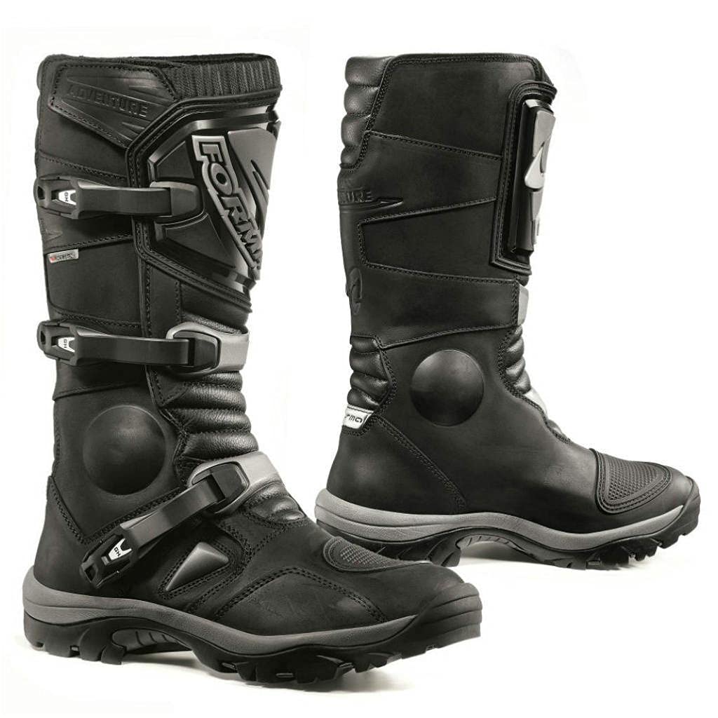 Forma Adventure Boots - Motocross & Off-Road Motorcycle Boots for Men (Black, Size 11 US / 45 EU) - Durable Riding Footwear for Trail, Enduro & Adventure Biking