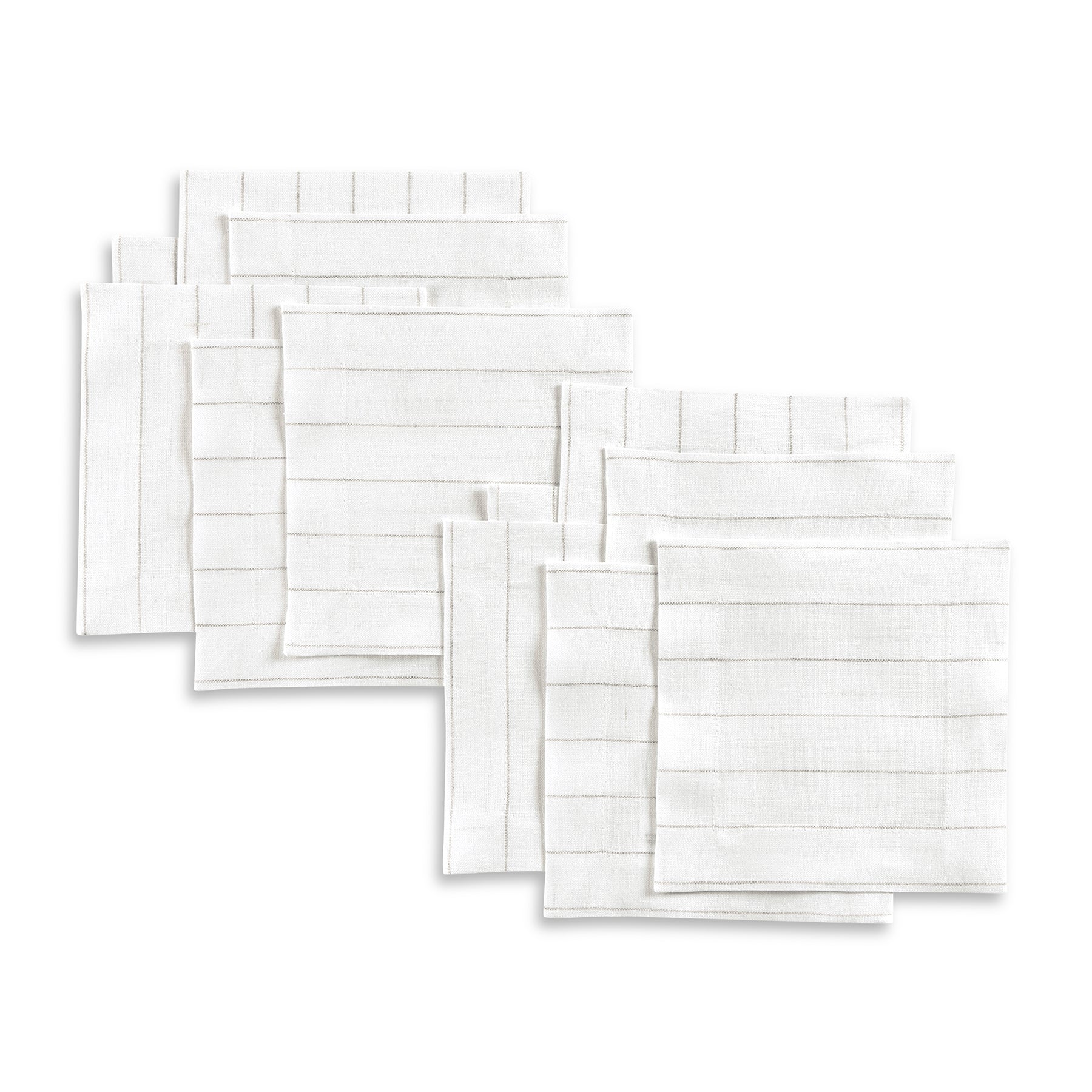 White and Natural Pinstripe