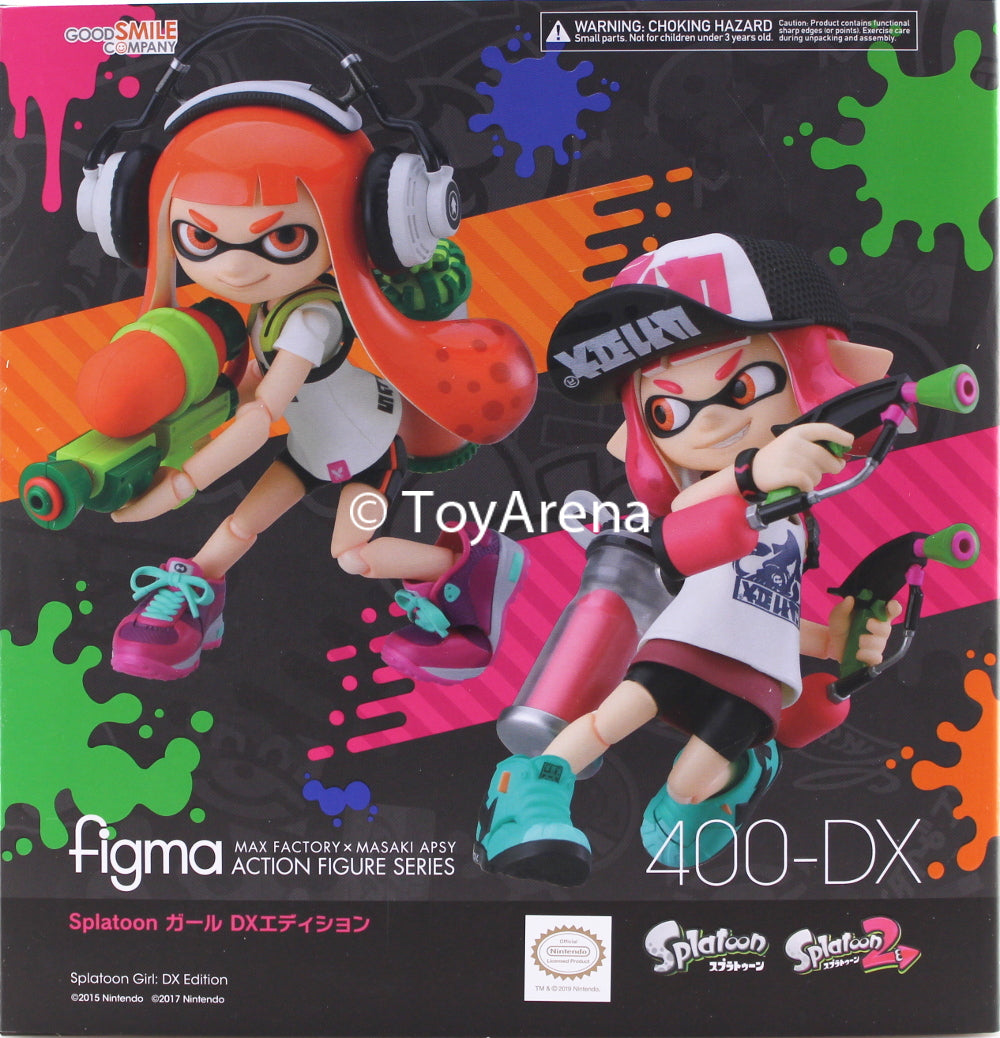 Figma #400 DX Splatoon Girl Inkling Action Figure - Collectible Anime Model for Gaming Fans & Decor